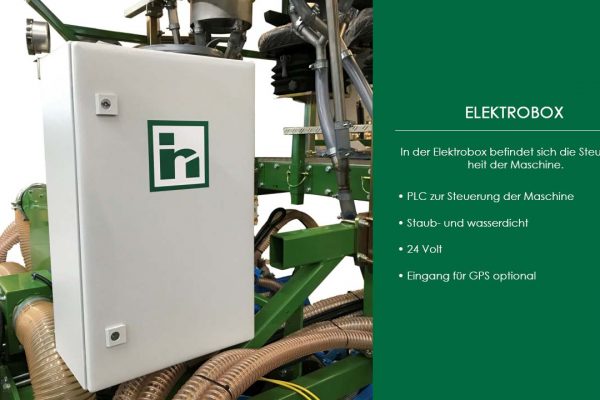 In der Elektrobox befindet sich die Steuereinheit der Maschine