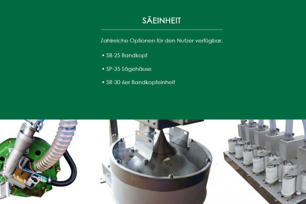 Für die Säeinheit sind zahlreiche Optionen für den Nutzer verfügbar