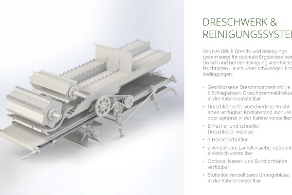 Das Dresch- und Reinigungswerk bietet optimale Ergebnisse beim Drusch und der Reinigung der verschiedenen Fruchtarten